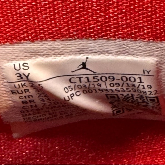 💙Nike Air Jordan B’ Loyal Bred GS -Boys size 3Y💙 - Picture 8 of 8